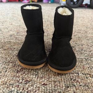 Black Suede Boots with Fur Lining